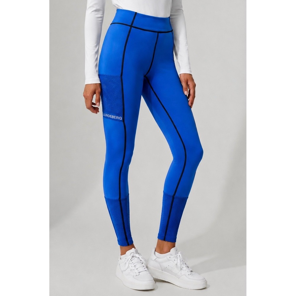 J.Lindeberg Margit Leggings S Nautical Blue Black Contrast Stitch NWT FW22